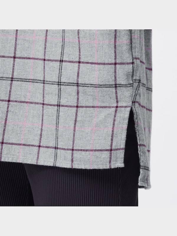 フランネルオーバーサイズシャツ(長袖)(チェックE)+EC