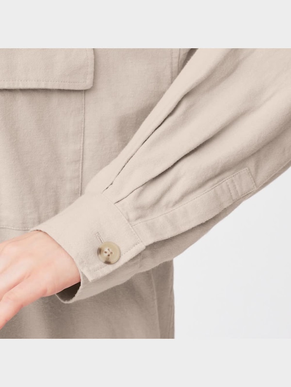 フランネルオーバーサイズシャツ(長袖)(無地)+EC