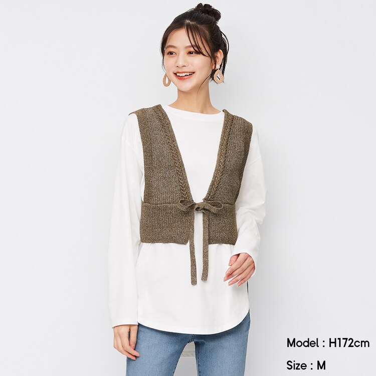 Gu公式 2wayメランジニットビスチェ ファッション通販サイト