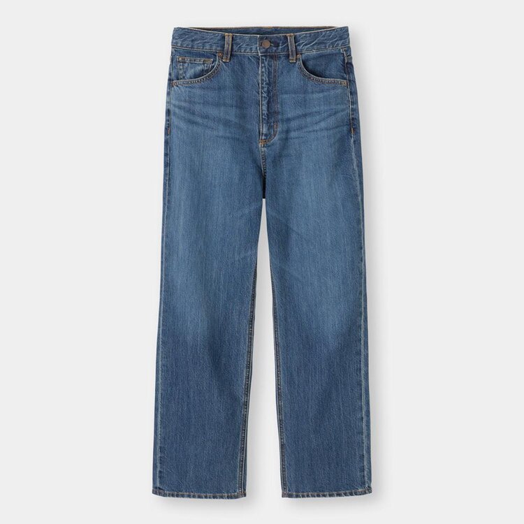 Gu公式 ハイウエストストレートジーンズ 丈標準68 72cm ファッション通販サイト