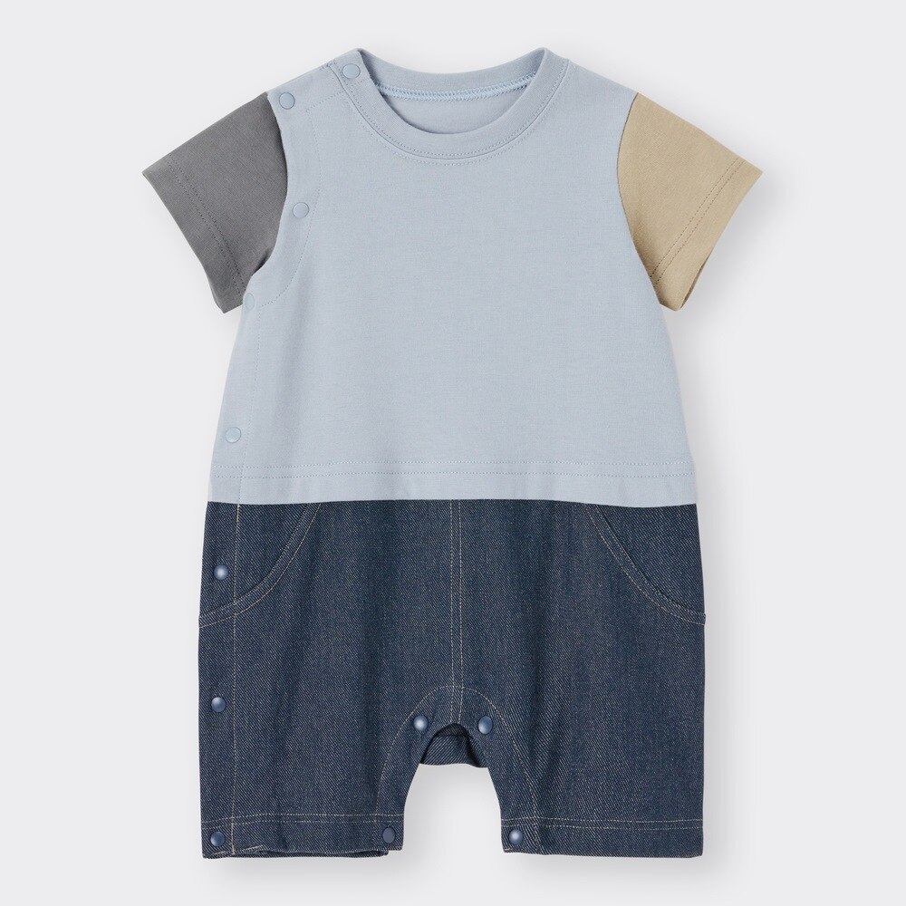 （GU）BABY(NEWBORN)セパオール(半袖)(カラーブロック)+Eのサムネイル
