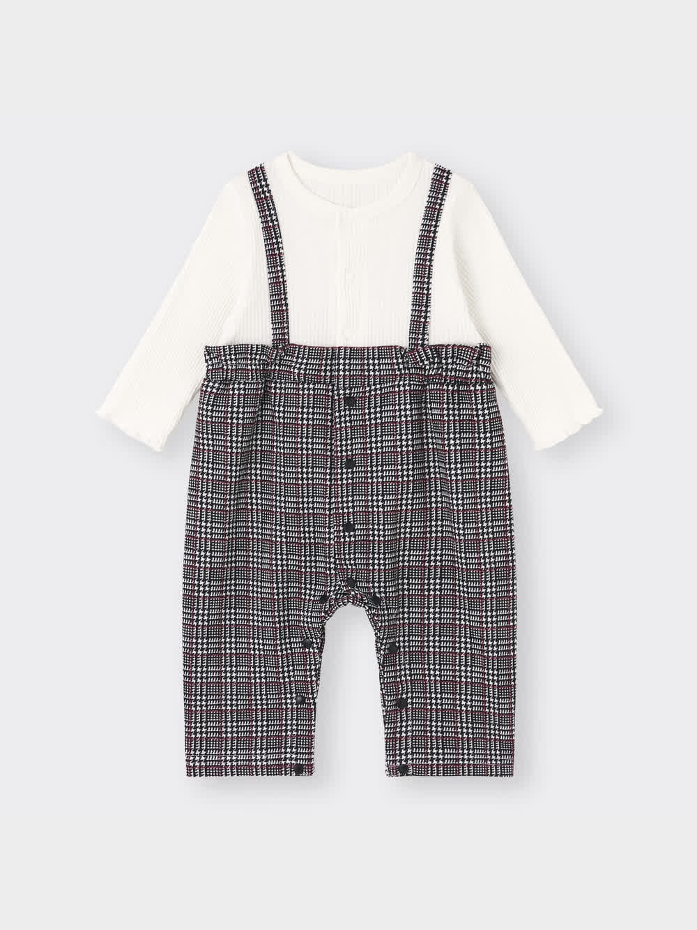 ゆゆゆ^ ^様確認用 GU公式 | BABY(NEWBORN)セパオール(長袖)(チェックサロペット)