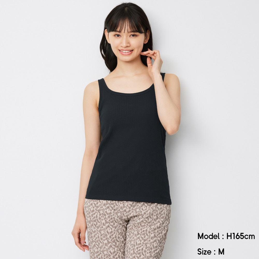 AL完売しました。 新品未使用 GU カップ付き タンクトップ ベージュ eu