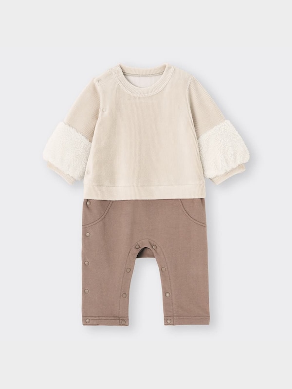 BABY(NEWBORN)セパオール(長袖)(ボアコンビネーション)