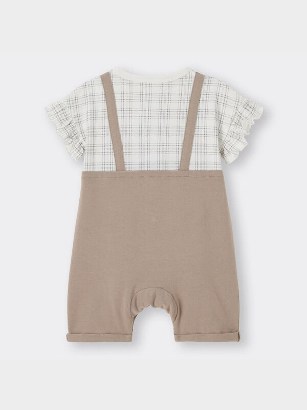 BABY(NEWBORN)セパオール(半袖)(サロペット)(チェック)+E