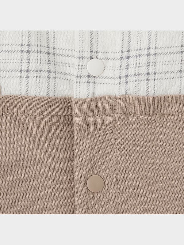 BABY(NEWBORN)セパオール(半袖)(サロペット)(チェック)+E