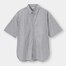 イージーケアオーバーサイズシャツ(5分袖)(ストライプ)