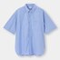 イージーケアオーバーサイズシャツ(5分袖)(ストライプ)