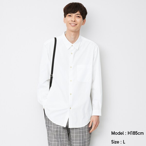 ブロードリラックスフィットシャツ(長袖)-WHITE