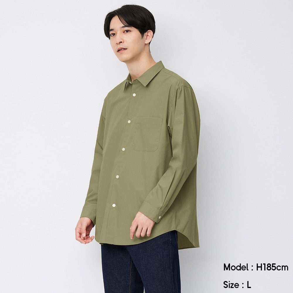 GU公式 | ブロードリラックスフィットシャツ(長袖) | ファッション通販サイト
