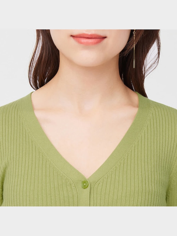 ワイドリブクロップドカーディガン(長袖)OSB+EC