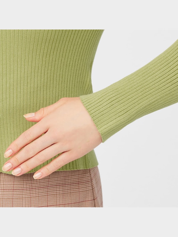 ワイドリブクロップドカーディガン(長袖)OSB+EC