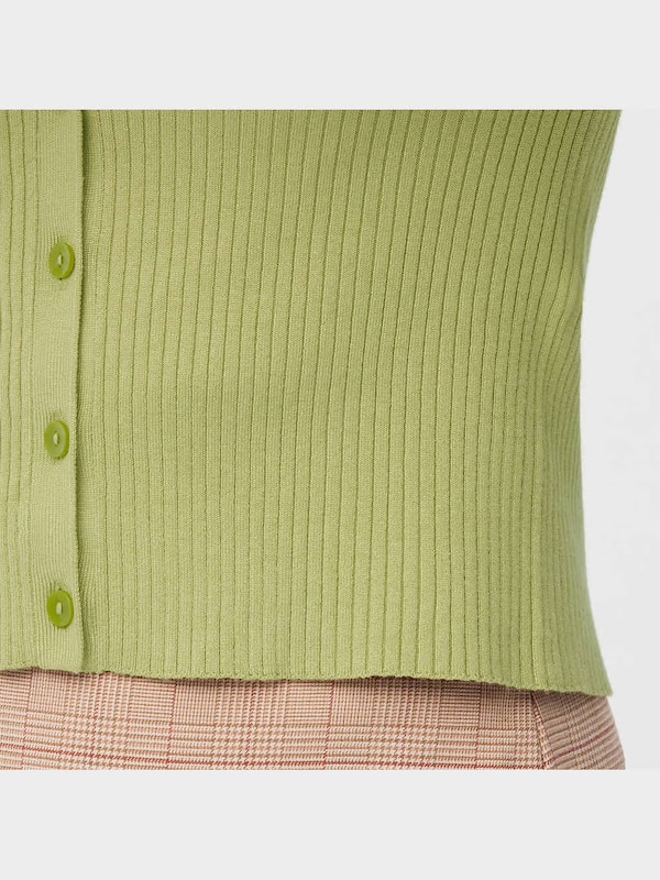 ワイドリブクロップドカーディガン(長袖)OSB+EC