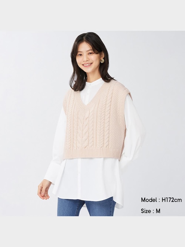 チャンキーニットクロップドベスト