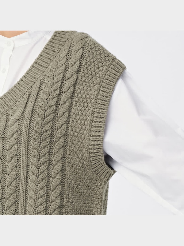 チャンキーニットクロップドベスト