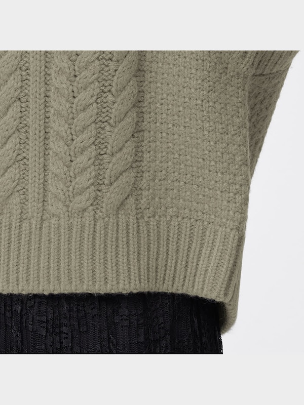 チャンキーニットクロップドベスト