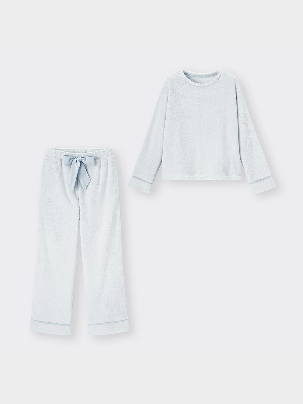 GU公式 | マシュマロフィールラウンジセット(長袖)(ウエストリボン)