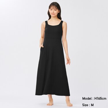 Gu公式 ブラフィールリブラウンジワンピース ノースリーブ E ファッション通販サイト