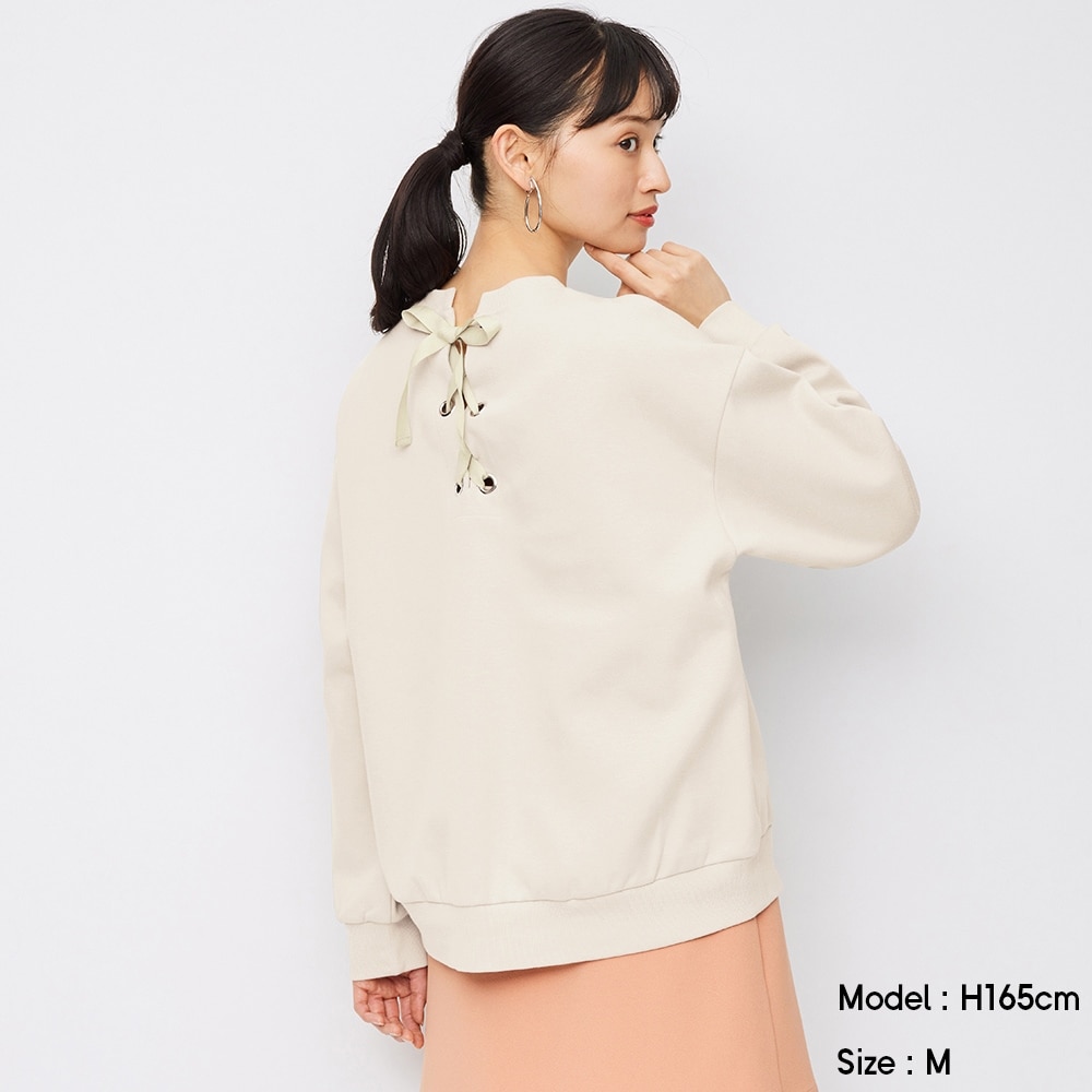 （GU）ダブルフェイスレースアッププルオーバー(長袖)+Xのサムネイル