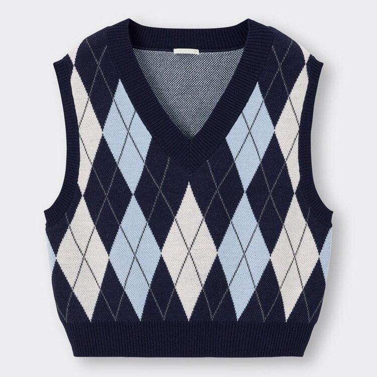 Gu公式 アーガイルニットベストyg E ファッション通販サイト Gu公式 アーガイルニットベストyg E ファッション通販サイト