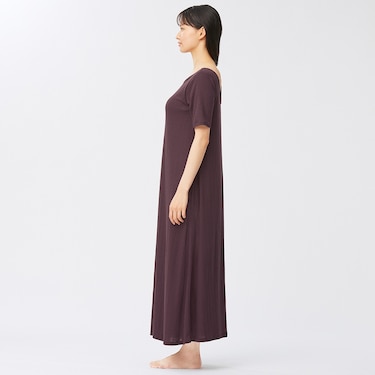 Gu公式 ブラフィールリブラウンジワンピース 半袖 E ファッション通販サイト