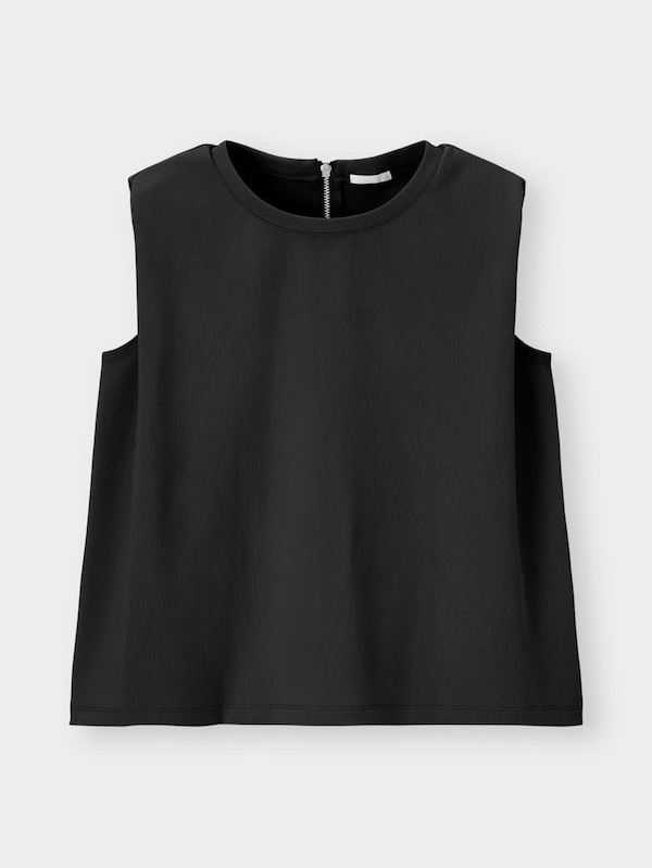 バックジップショルダータックプルオーバー(ノースリーブ)(セットアップ可能)