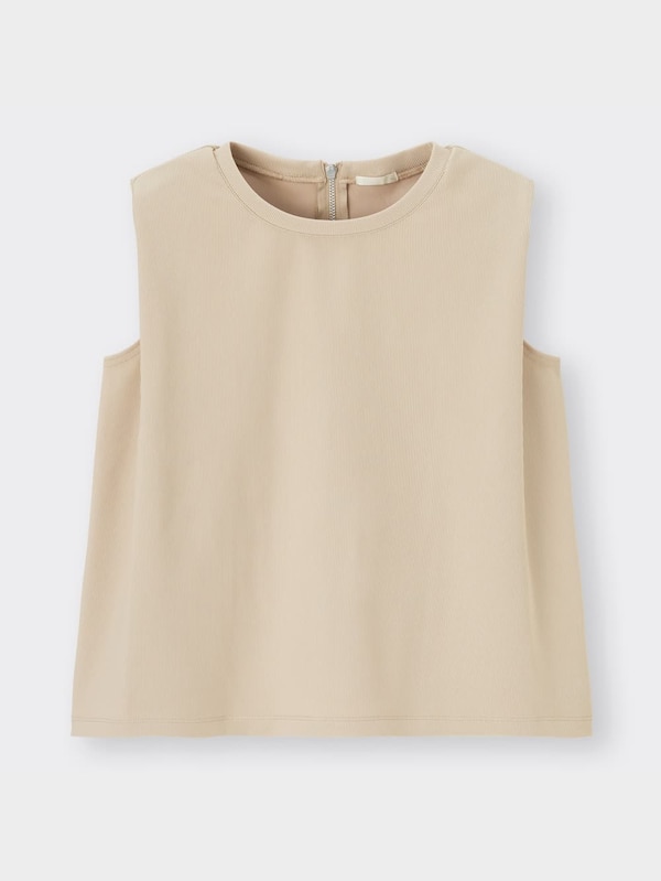 バックジップショルダータックプルオーバー(ノースリーブ)(セットアップ可能)