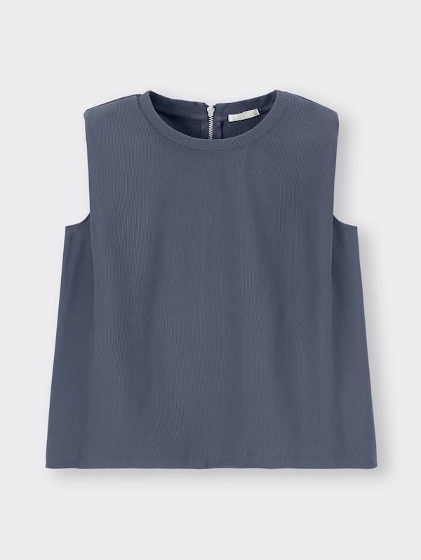 バックジップショルダータックプルオーバー(ノースリーブ)(セットアップ可能)