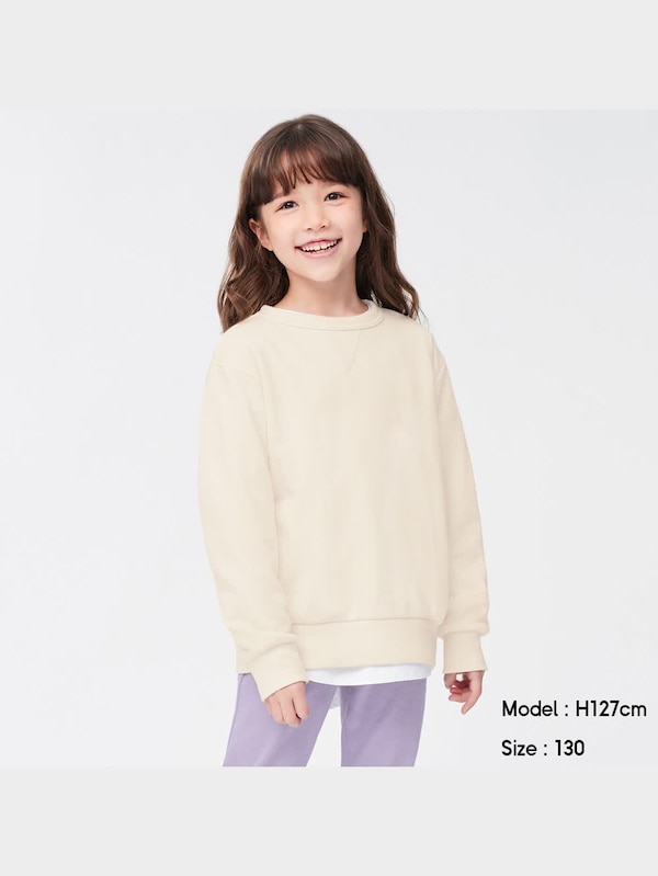 KIDS(男女兼用)クルーネックスウェットプルオーバー(長袖)