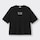 グラフィックワイドT(5分袖)(ロゴ2)-BLACK