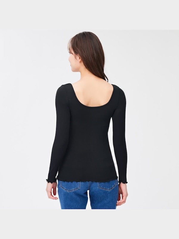 スタイルヒートブラフィールスクエアネックT(長袖)