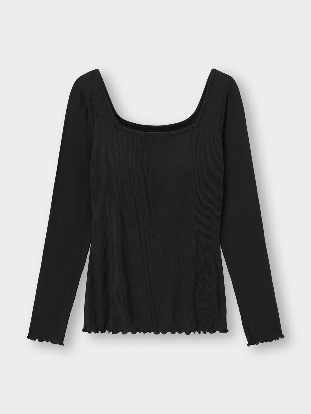 【GU】スクエアネック 八分袖 トップス size S GU(ジーユー)の「2WAYドットスクエアネックブラウス(5分袖
