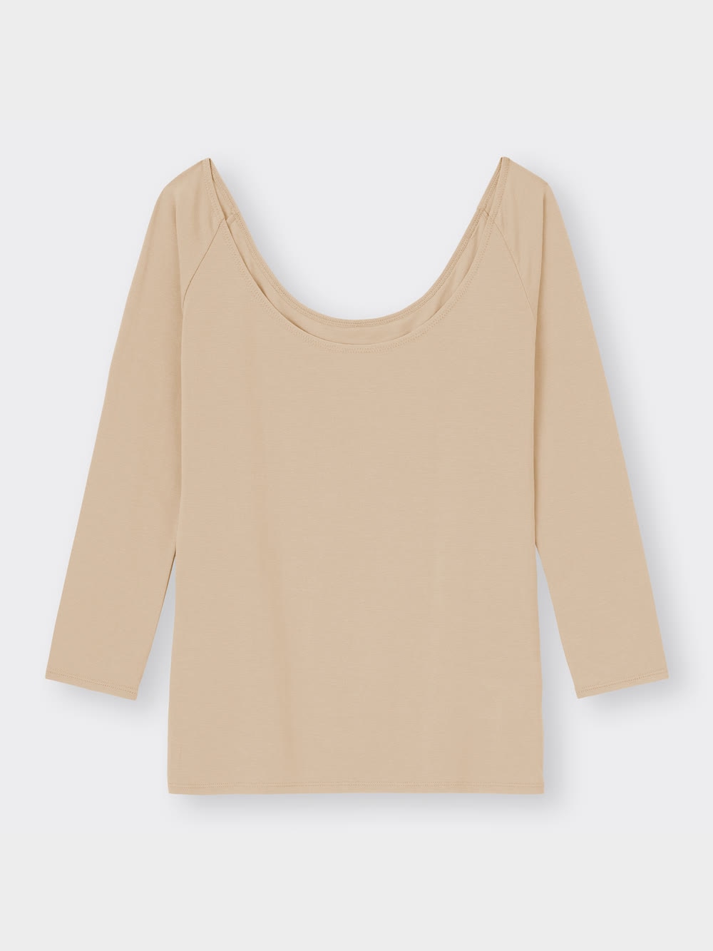 しぐれ12345 GU公式 | スタイルヒートワイドネックT(8分袖)