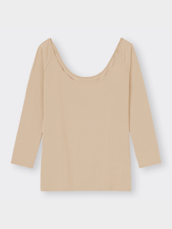 スタイルヒートワイドネックT(8分袖)