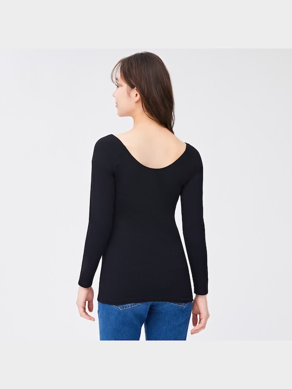 スタイルヒートエクストラワイドネックT(長袖)