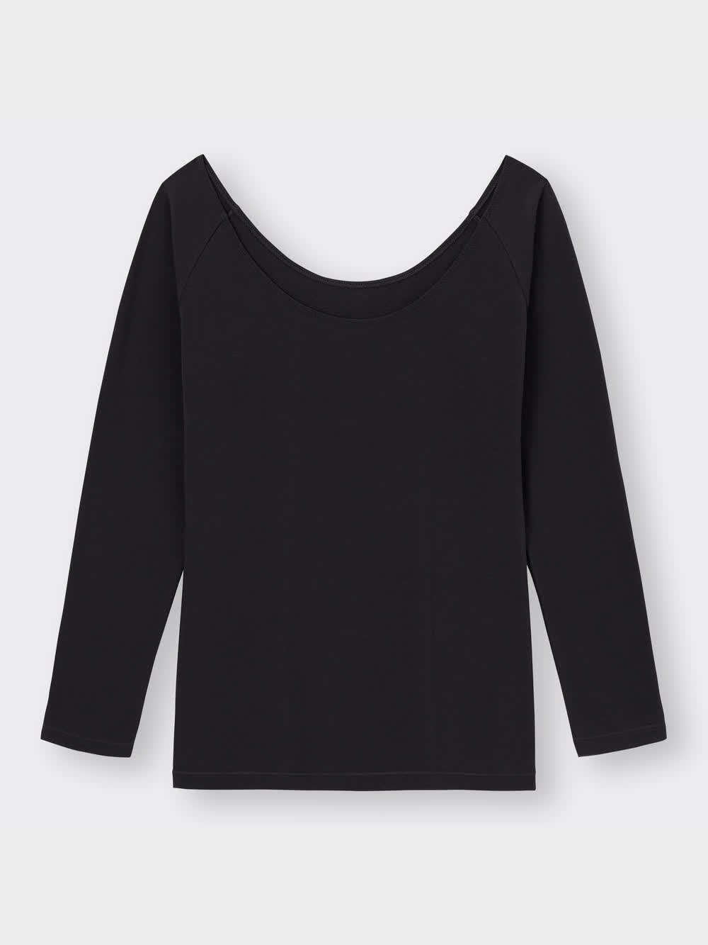 GU公式 | スタイルヒートエクストラワイドネックT(長袖)