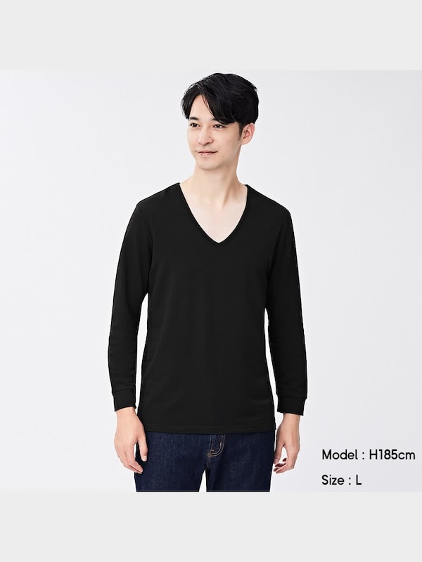 スタイルヒートエクストラVネックT(9分袖)