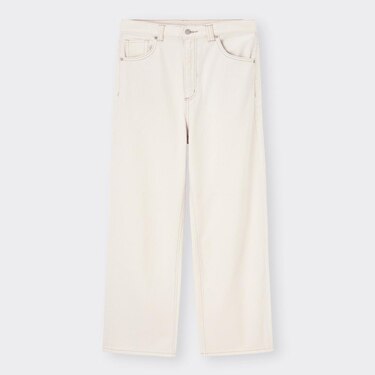 Gu公式 ハイウエストルーズストレートジーンズrs E ファッション通販サイト