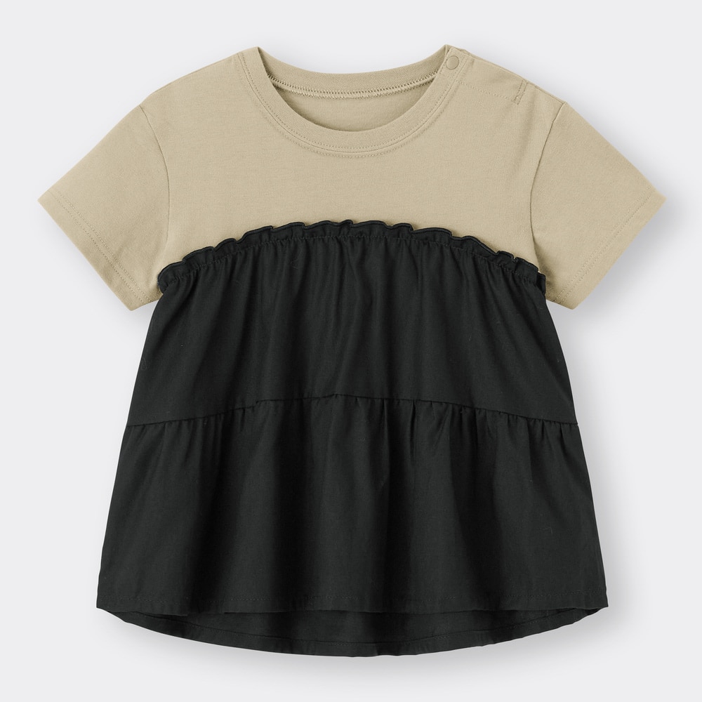 （GU）BABY(TODDLER)GIRLS布帛コンビネーションT(半袖)+Eのサムネイル
