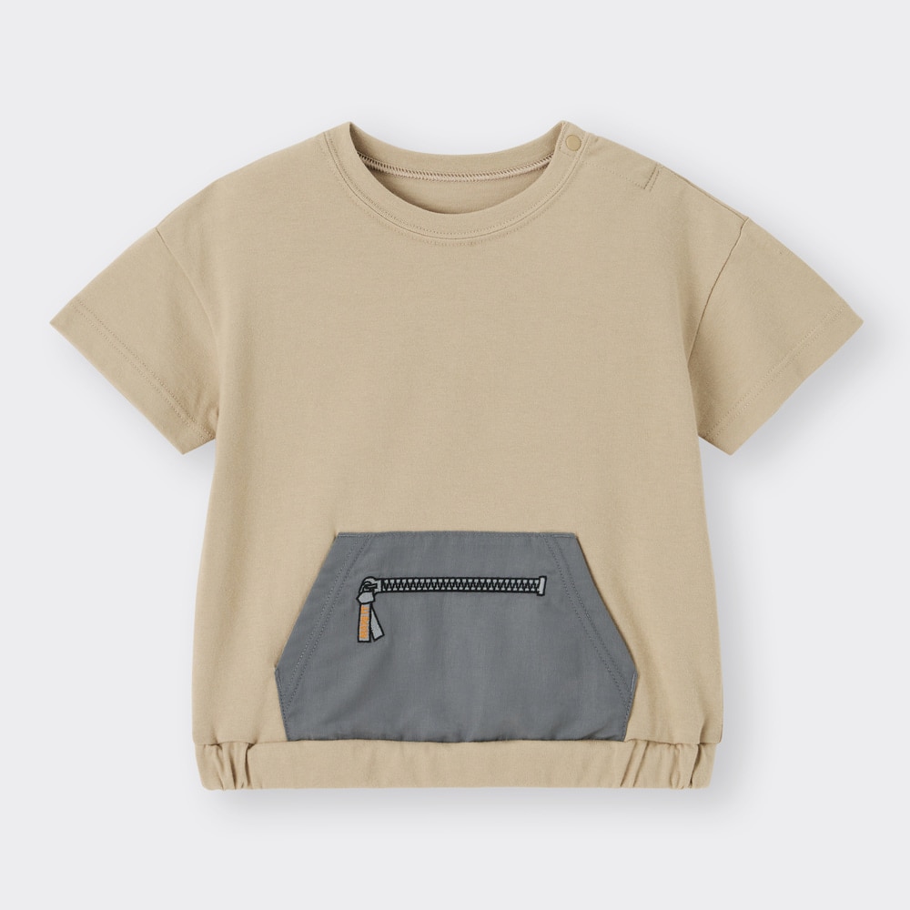 （GU）BABY(TODDLER)BOYS布帛コンビネーションT(半袖)+E(セットアップ可能)のサムネイル