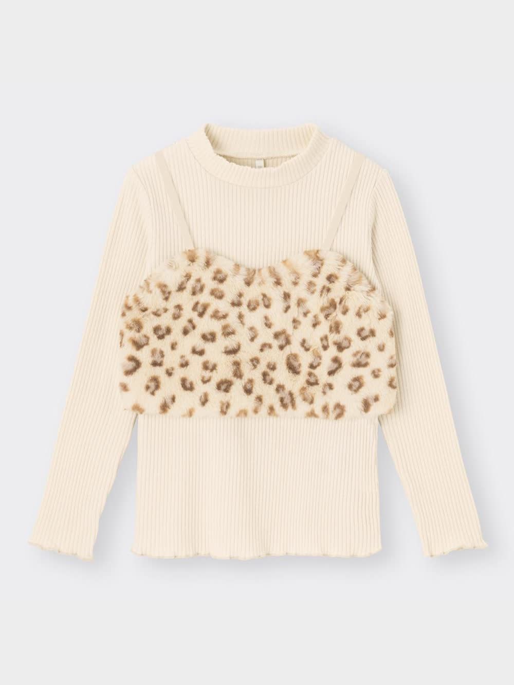 α6700 ＋おまけ付き GU公式 | GIRLSフェイクファーキャミソールセットリブプル