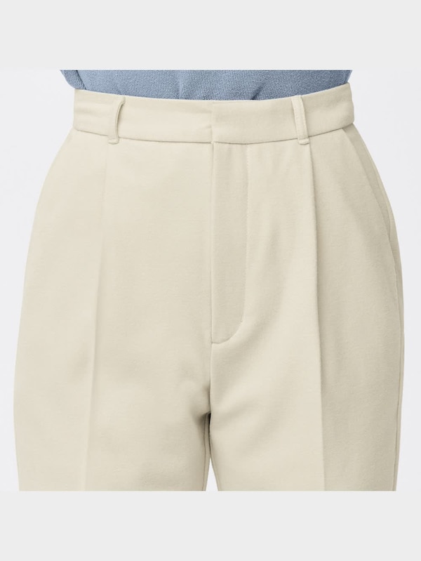 起毛タックテーパードパンツ