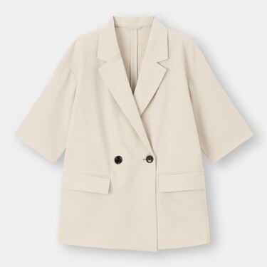 Gu公式 テーラードハーフスリーブジャケット セットアップ可能 ファッション通販サイト