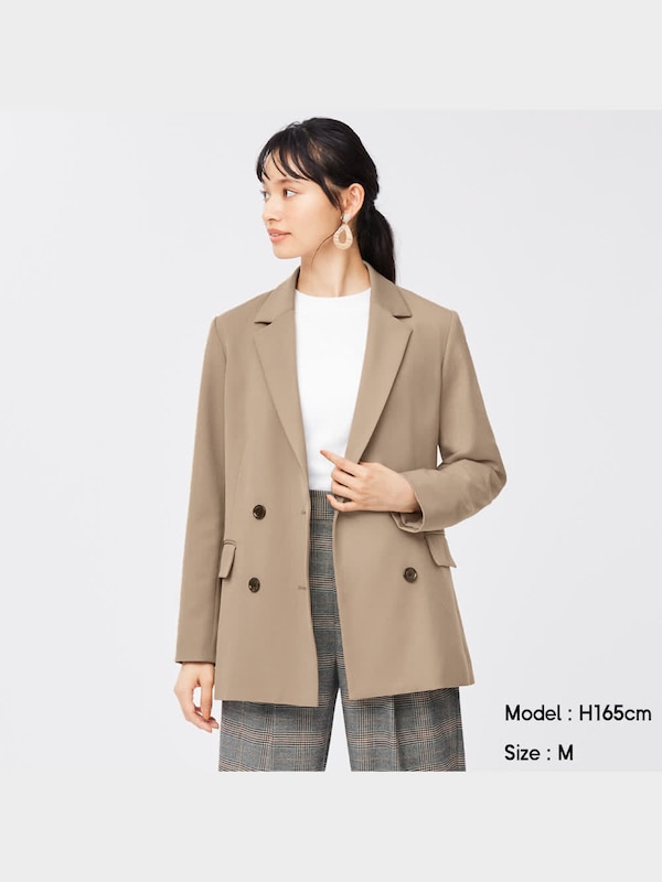 ダブルブレストテーラードジャケット(セットアップ可能)