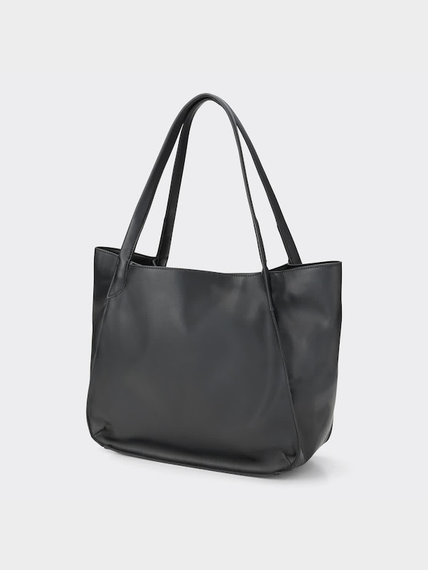 ライト&ソフトレザータッチトートバッグ