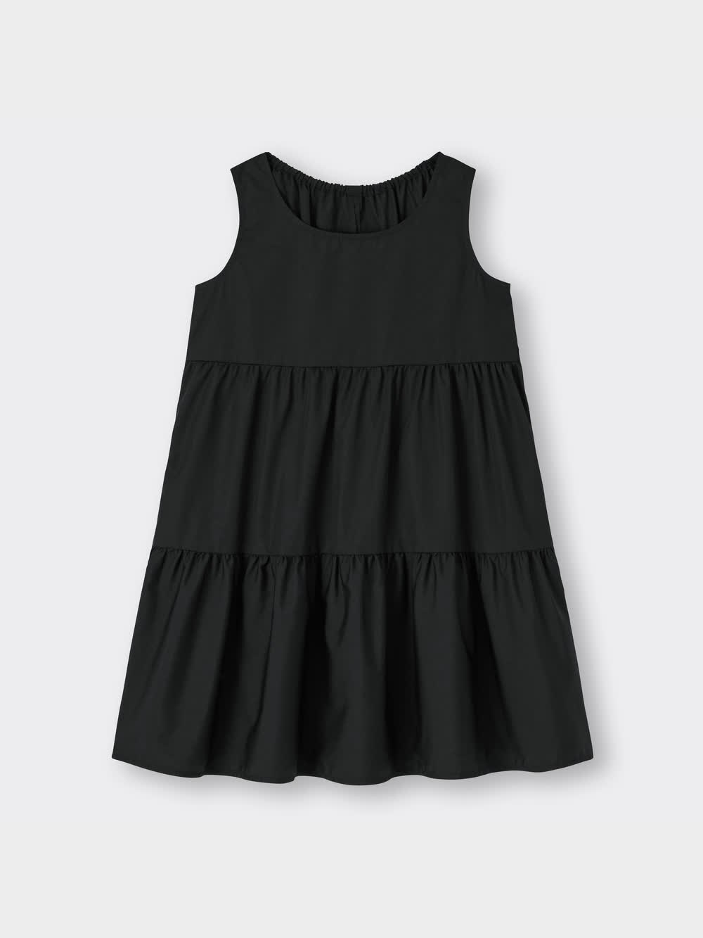 牛の乗り物 GU公式 | GIRLSティアードワンピース(ノースリーブ)