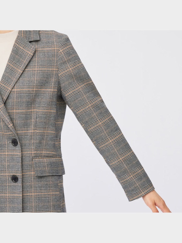 ダブルブレストテーラードジャケット(チェック)(セットアップ可能)