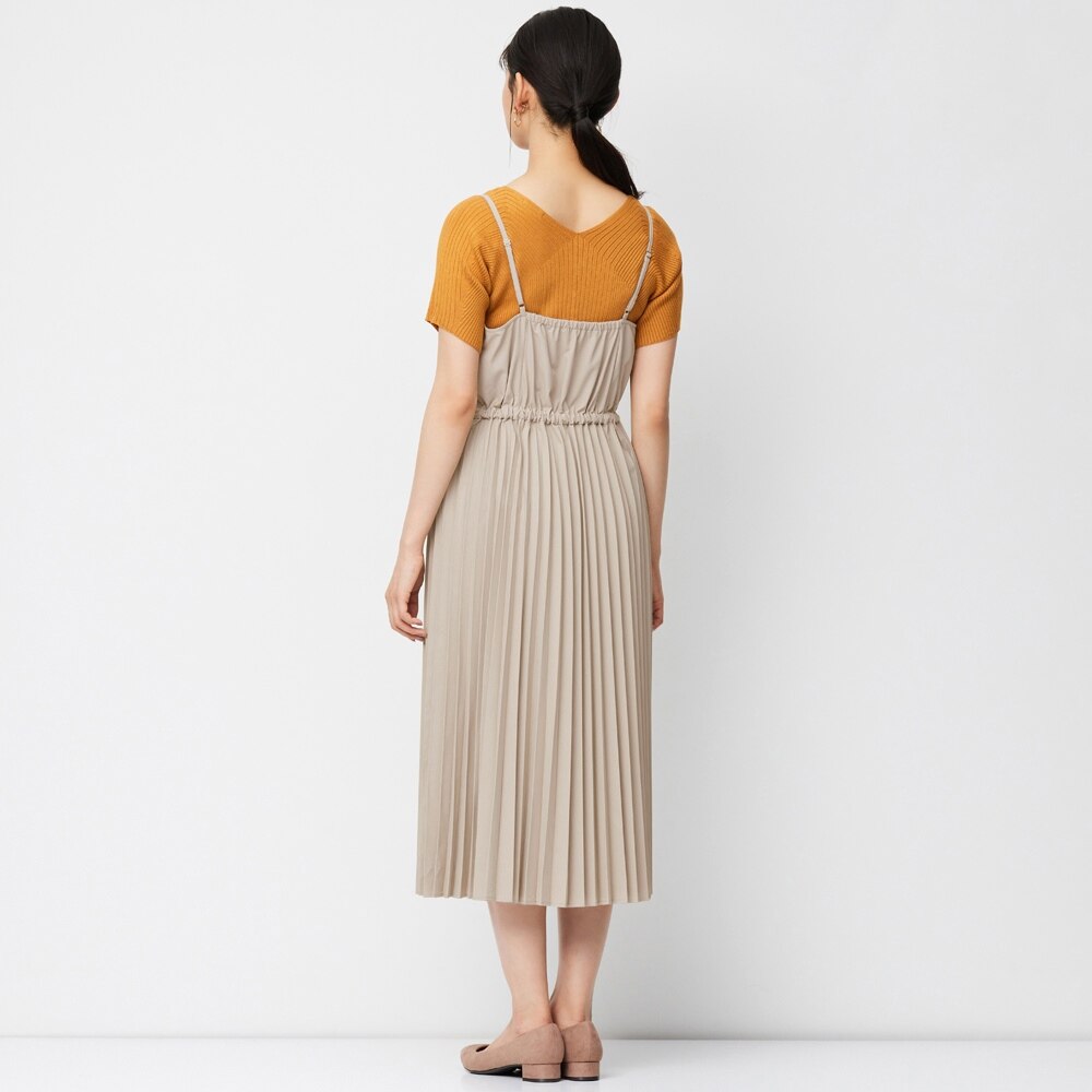 Gu公式 プリーツコンビネーションキャミソールワンピース ファッション通販サイト