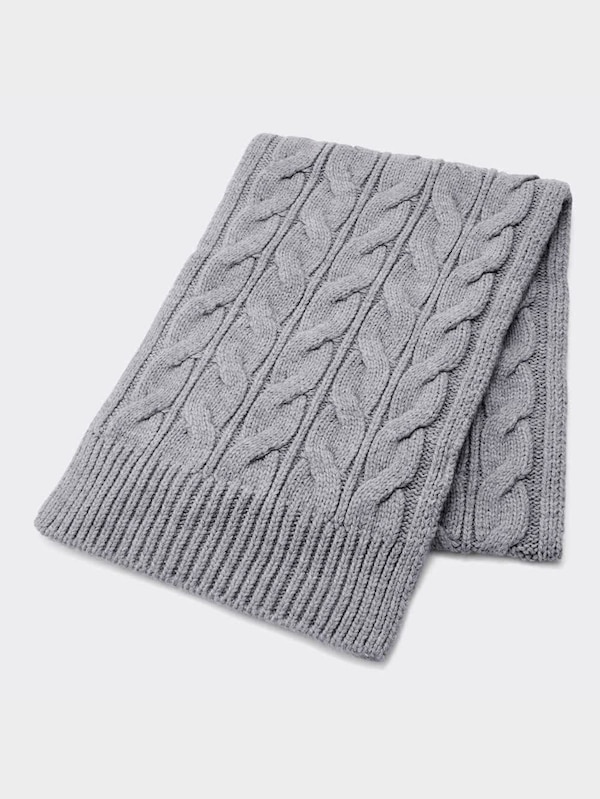 ケーブルニットマフラー+E