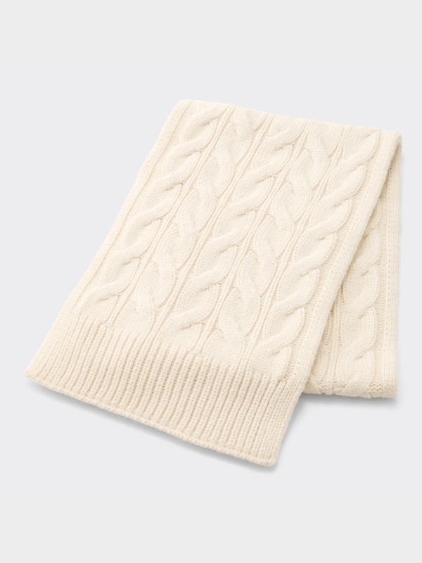 ケーブルニットマフラー+E